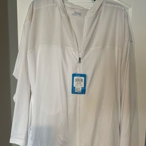 White Columbia zip up jacket New with tags size XL